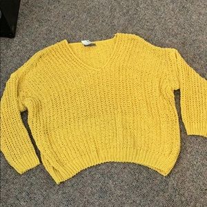 Yellow slouchy sweater